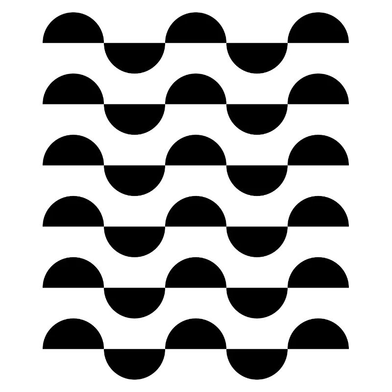 geometric wavy circles pattern design