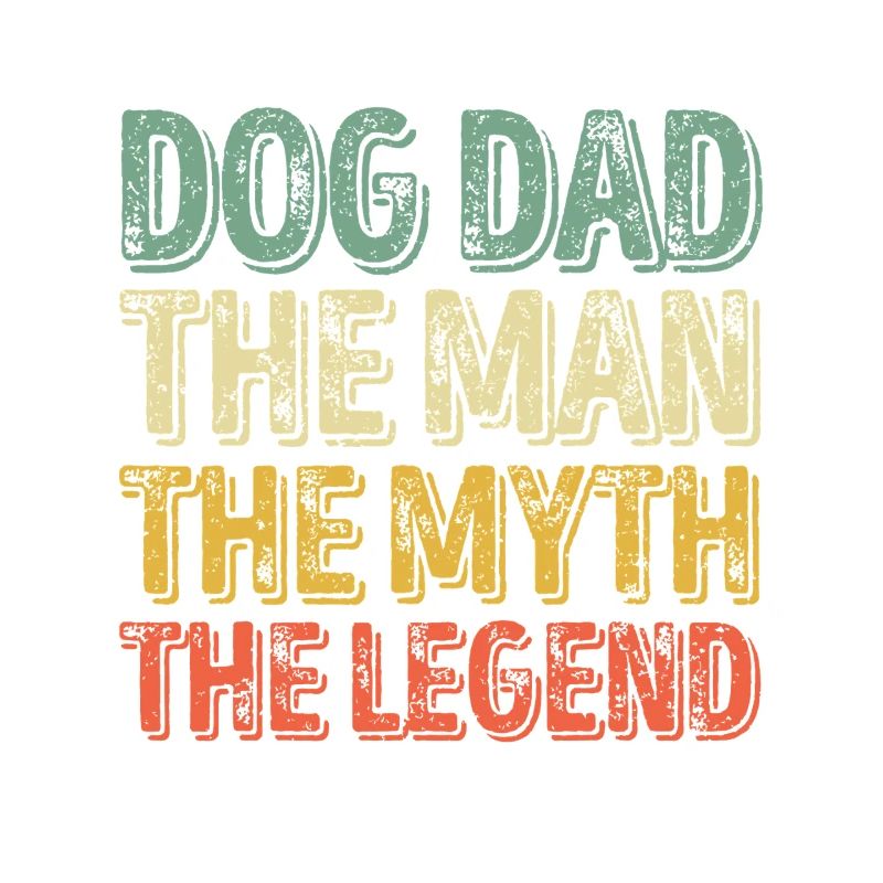 Dog Dad Legend Gradient Tee