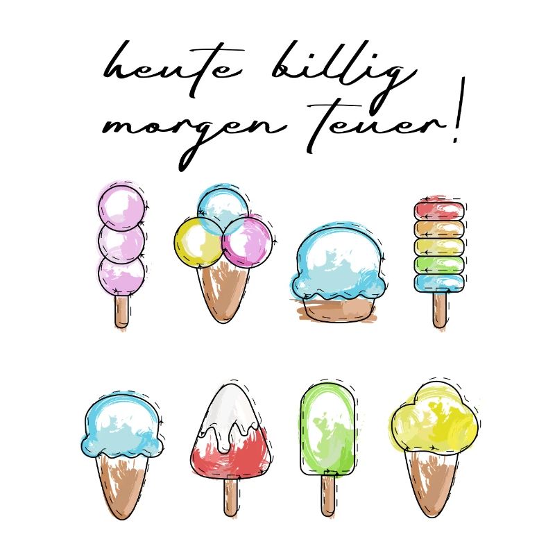 Farbige Eiskunst Eiscreme Motive