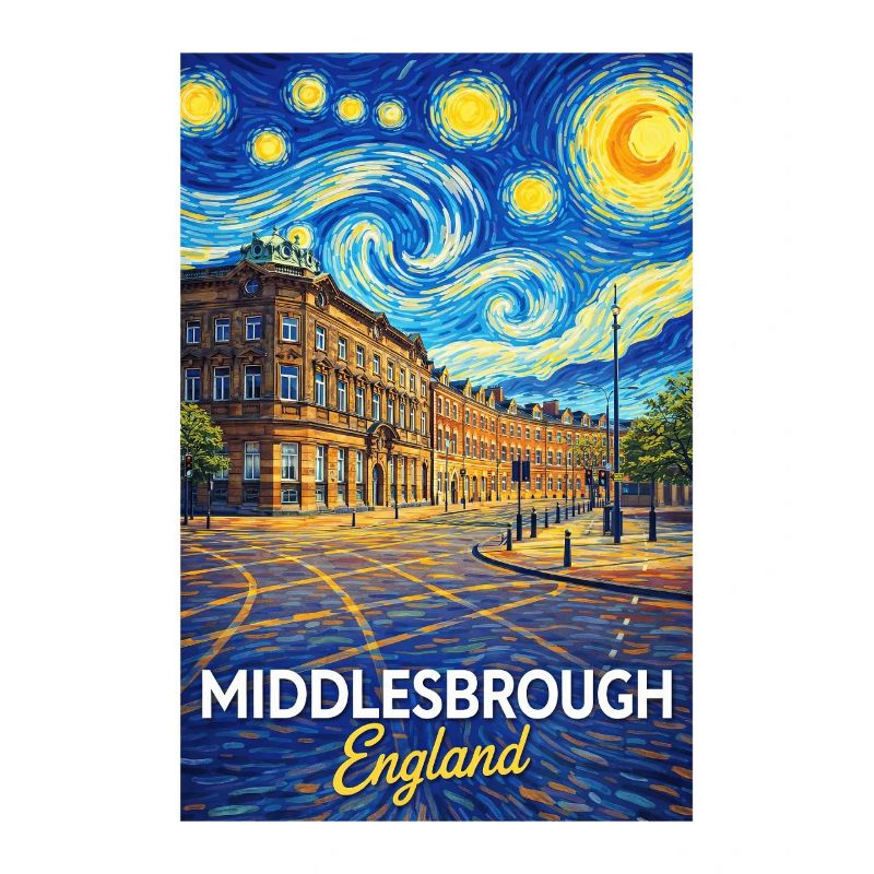 Middlesbrough England Cityscape Star Style