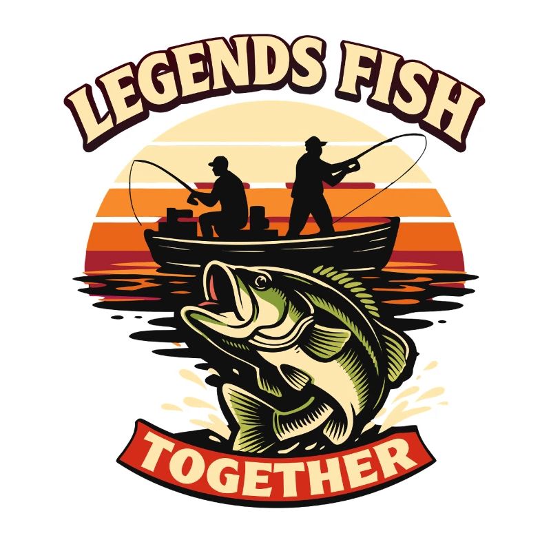 Légendes Pêchant ensemble Perche