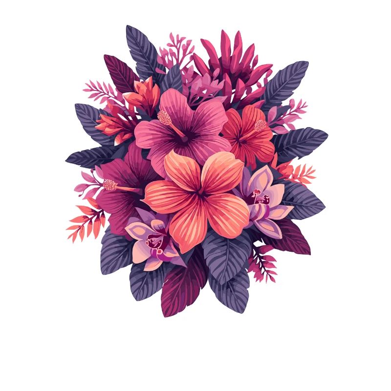 Fleurs tropicales d’hibiscus