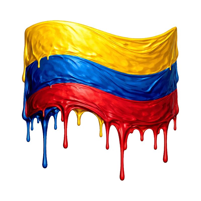 Drapeau colombien tombe