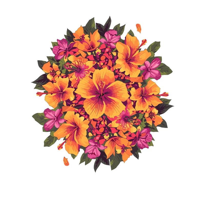 Tropical Hibiscus Circle
