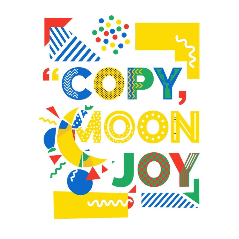 Explosion de couleurs de Moon Joy Pop Art