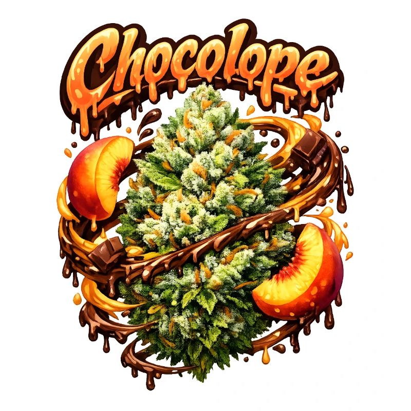Chocolope Peach Graffiti-Kunstdruck