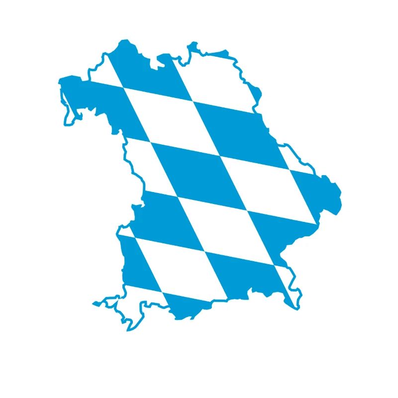 Bavaria map with blue and white diamond pattern