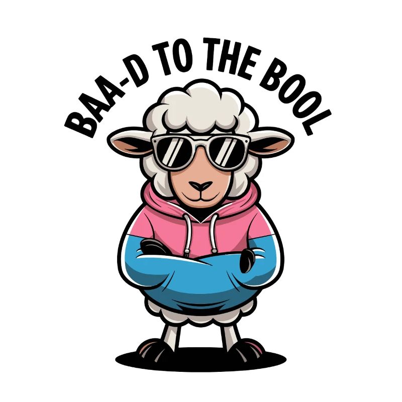 BAA-D TO THE BOOL COOL Nerdy Sheep for