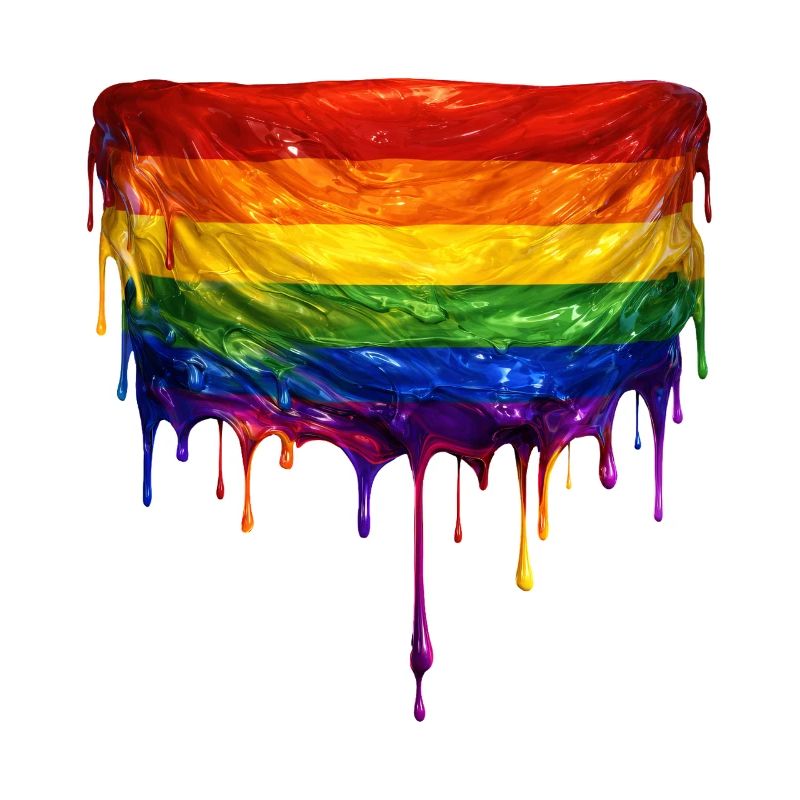 Raibow Drapeau LGBT dégoulinant