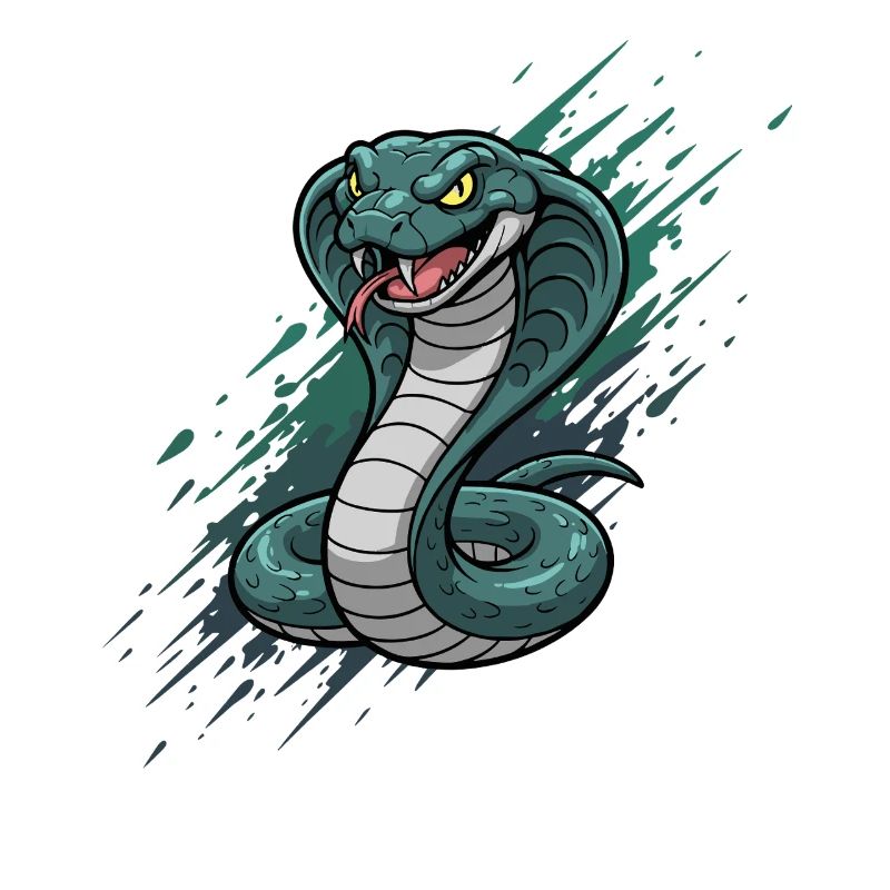 Cobra dans un motif d’impression d’attaque