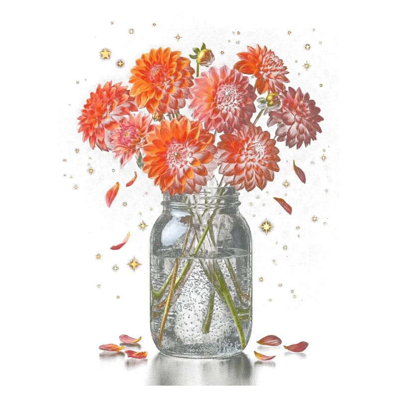 Dahlia dans un bocal