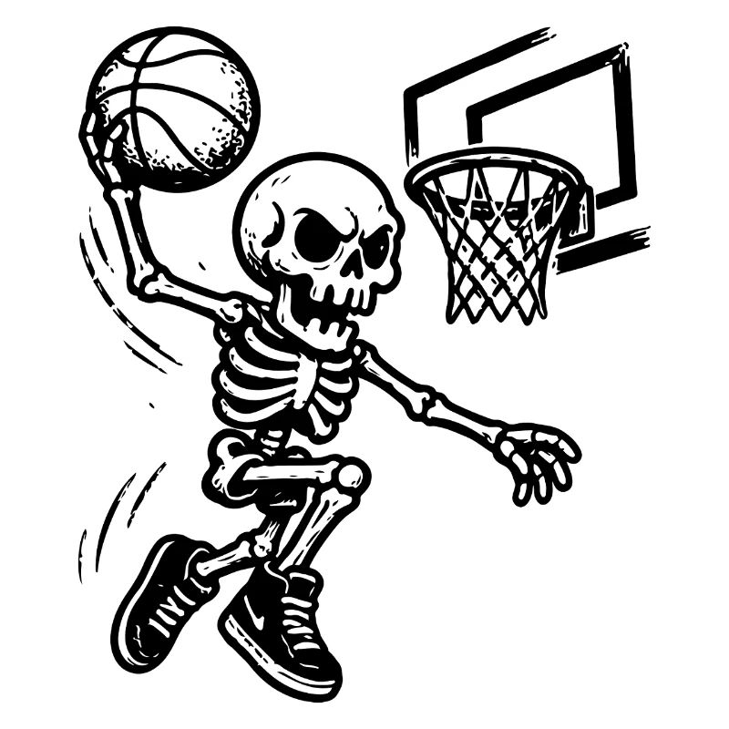 Dunking squelette de basket-ball