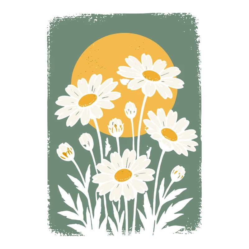 Gänseblümchen im Sonnenkreis
