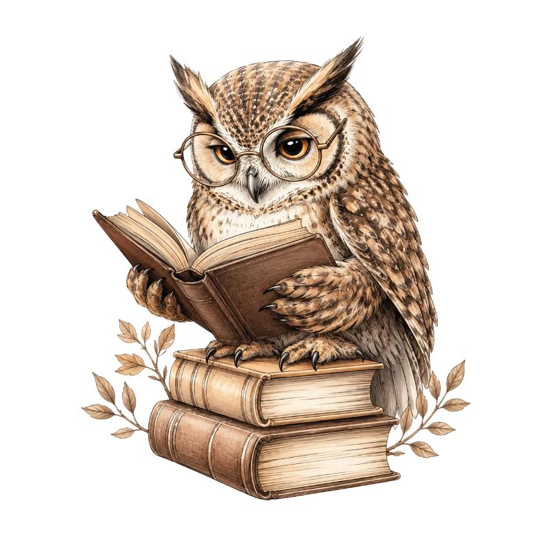 Hibou de lecture