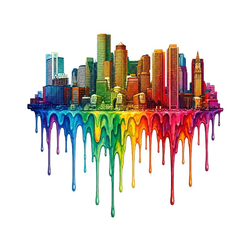 Boston Massachusetts Dripping Paint