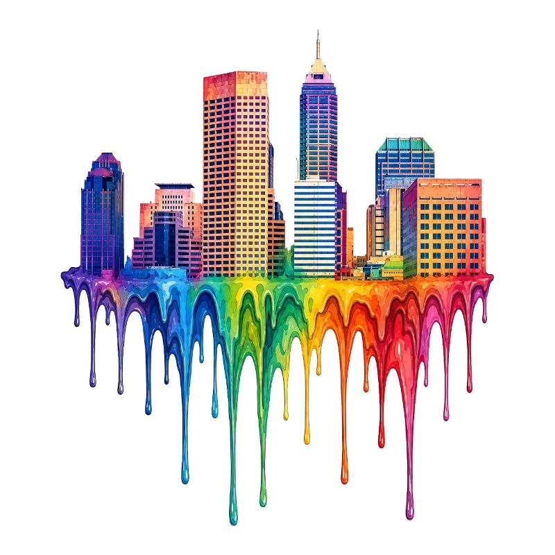 Indianapolis Indiana Dripping Paint