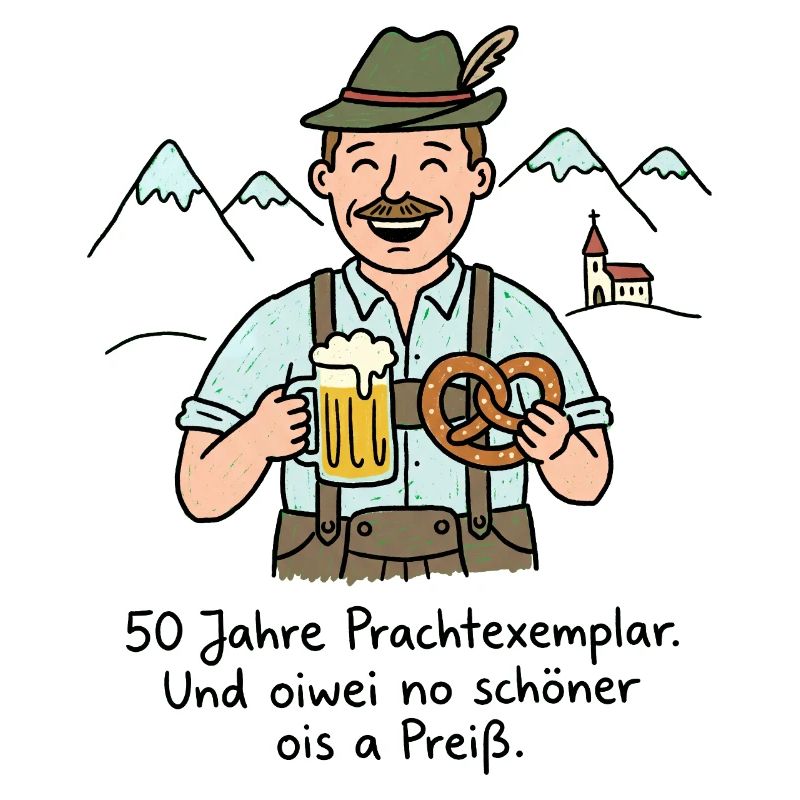 50. Geburtstag Bayern Spruch Prachtexemplar