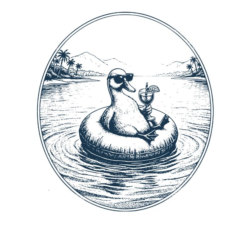 Canard avec cocktail