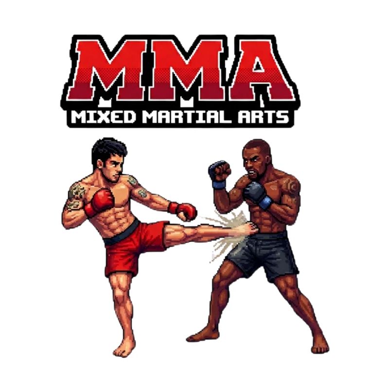 MMA Kampfduell Pixel Stil