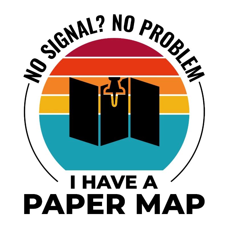 GIS Analyst Map Pin Sunset Retro