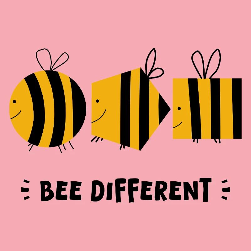 Bee Different – Unique Bee Doodle, Playful Art