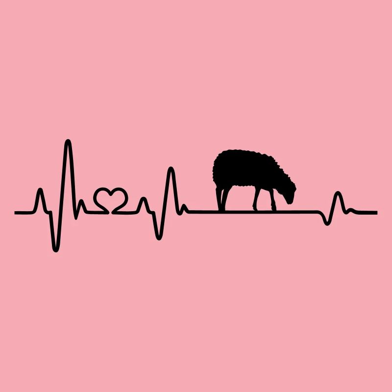 Sheep heartbeat shepherd gift idea love sheep