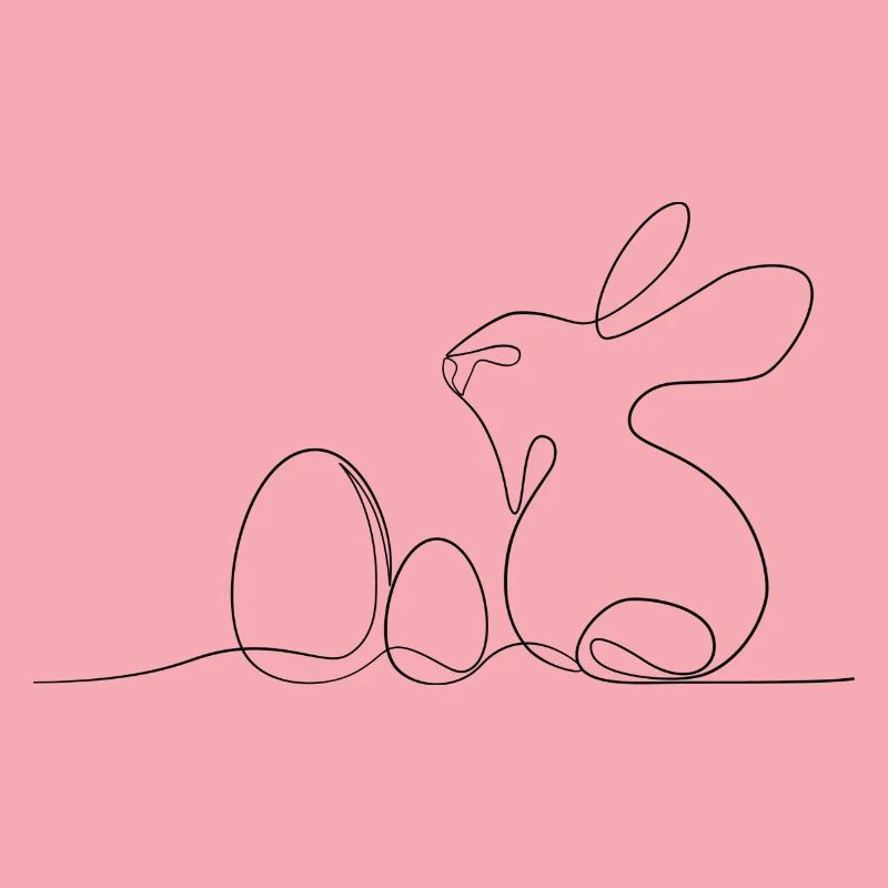 Easter - Easter Bunny - LineArt