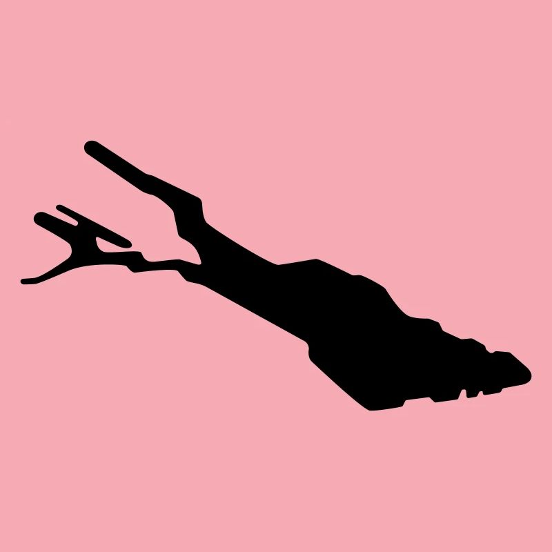 Silhouette de Bodensee – Contour du lac de Constance