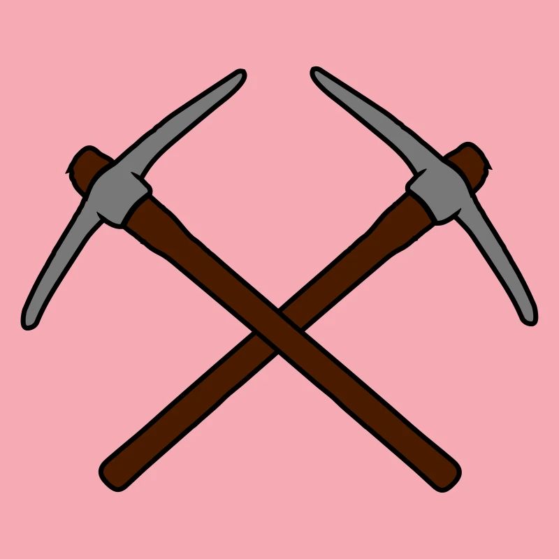 2 cross logo pickaxe pickaxe mining mining hammer