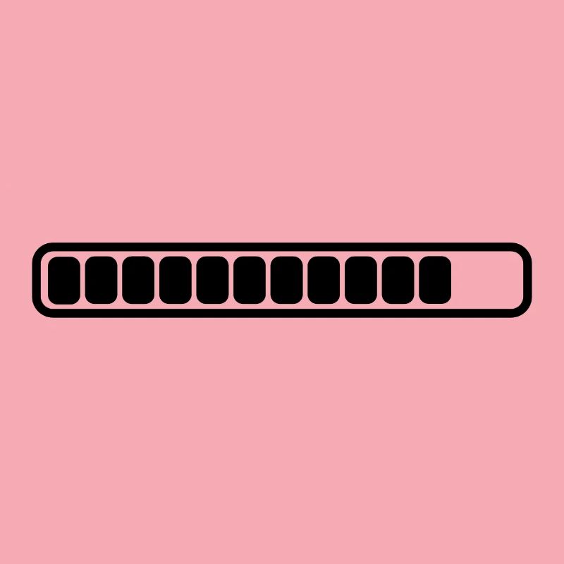 Charging bar battery level Charging indicator almost full symbol