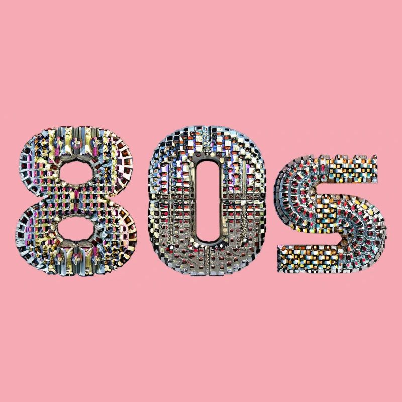80s DISCO lettrage disco ball look danse devise