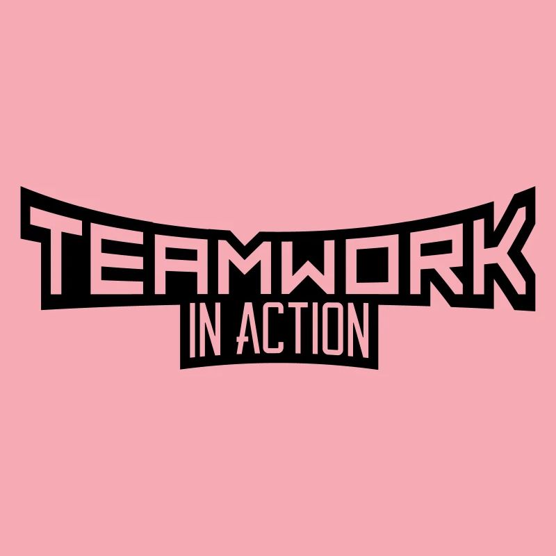 crew teamwork cool design in action logo team work