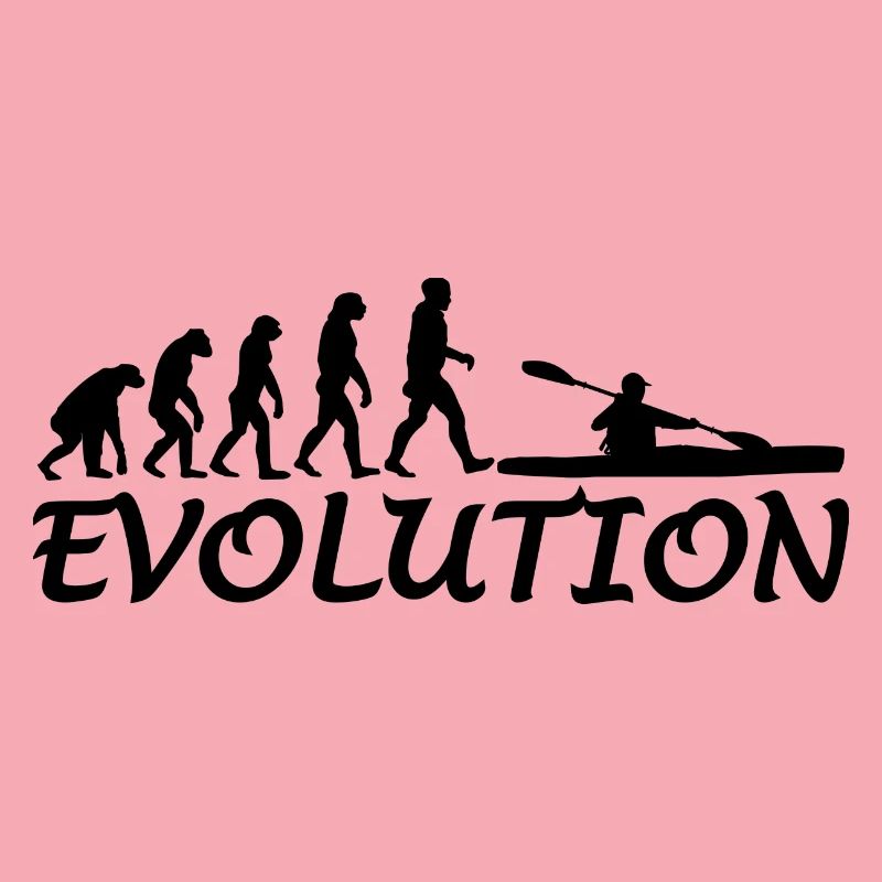 Evolution kayak canoe canoeists paddle gift idea