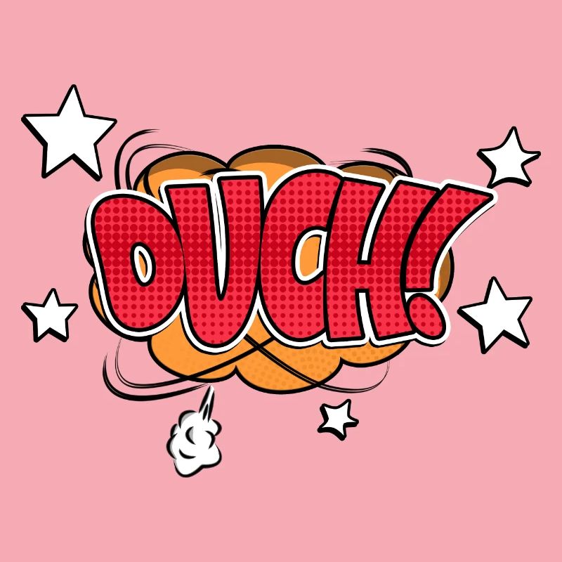 Ouch! Comic Style Bubble Graffiti Lettering