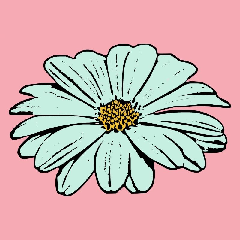 Fleur, bleu clair, fleur bleue