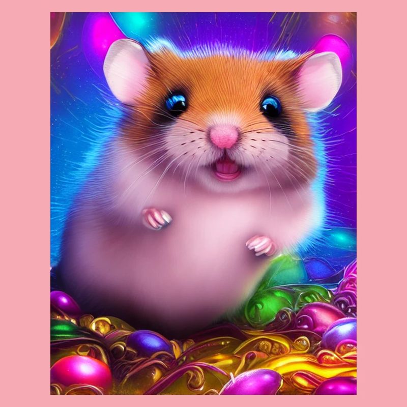 Cooles Comic-Porträt eines Hamsters