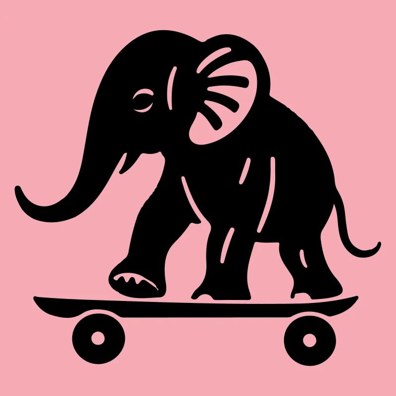 Elephant Skateboard - version vectorielle