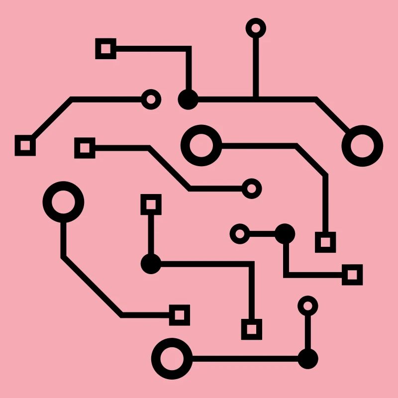 logo cool circuit wire data microchip circular