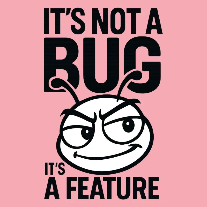 It's not a bug, it's a feature Perfect for nerds