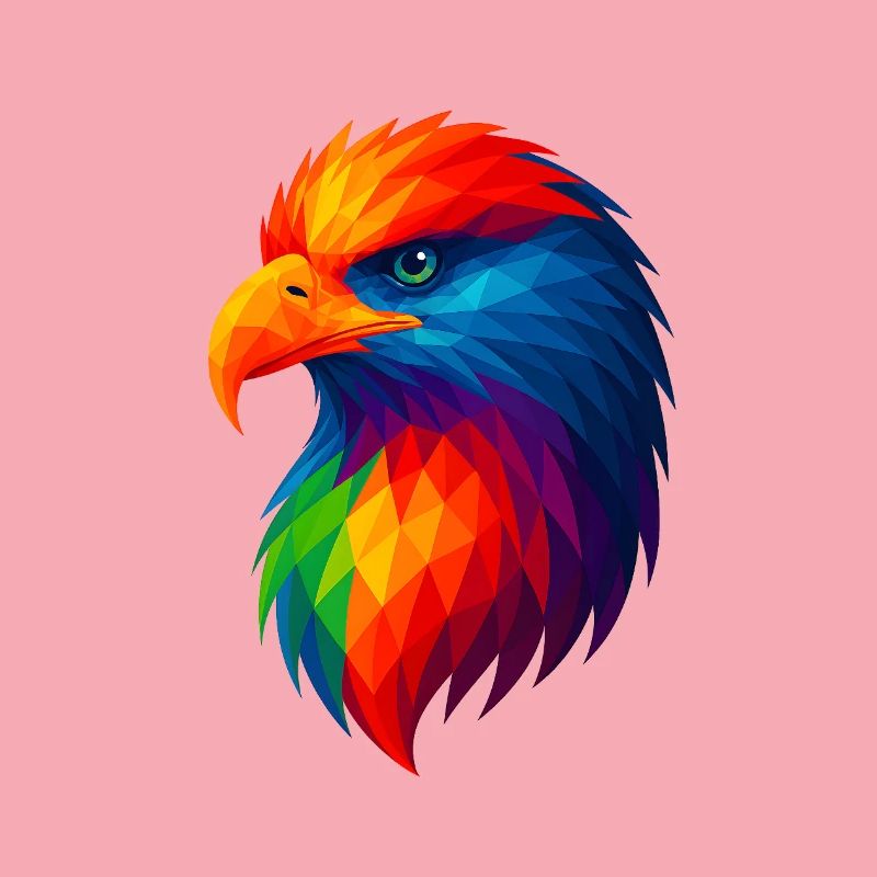 WPAP Polygon Style Animaux - Aigle