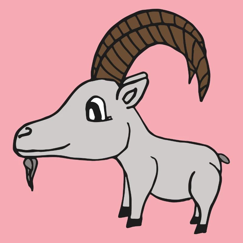 douce chèvre avec des cornes, douce idée de cadeau