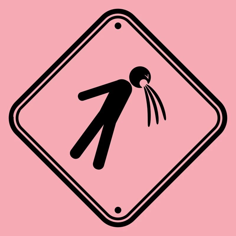 shield caution note vomit vomit