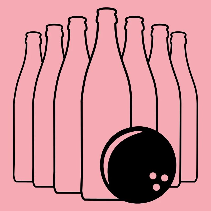 Bowling de bière avec boule de bowling