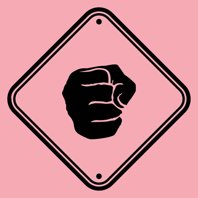 caution beating sign warning alert zone eight