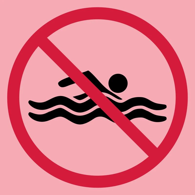 nage interdite zone d'alerte sans bouclier