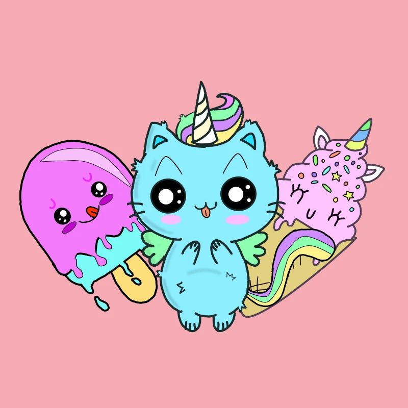 unicorn Katze Eis am Stiel softeis
