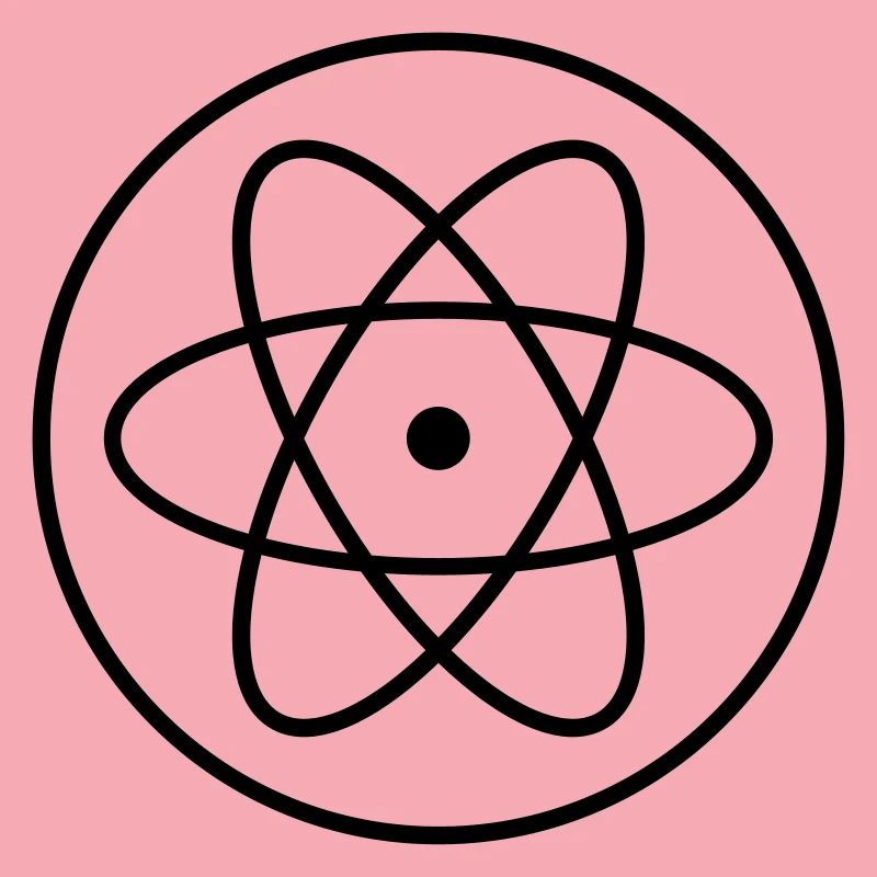 atom symbol researcher science laboratory circle logo
