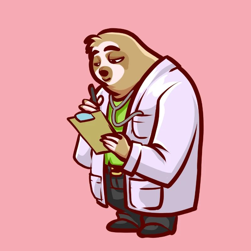 Faultier Arzt oder Doktor Ärzte Geschenk