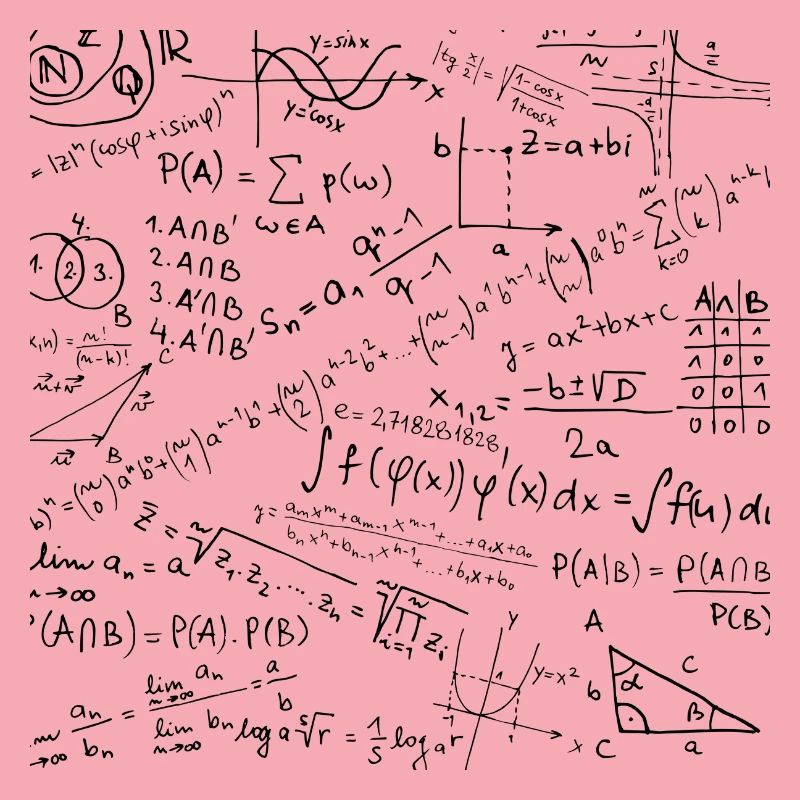 Math Equation Pattern, Cool Quadratic Formula Geek
