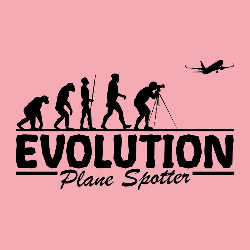 Plane Spotter Airplane Watch evolution Funny